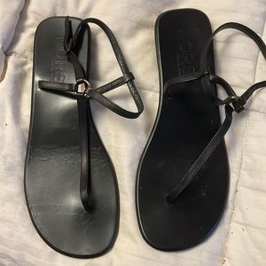 Black leather Kors by Michael Kors sandals